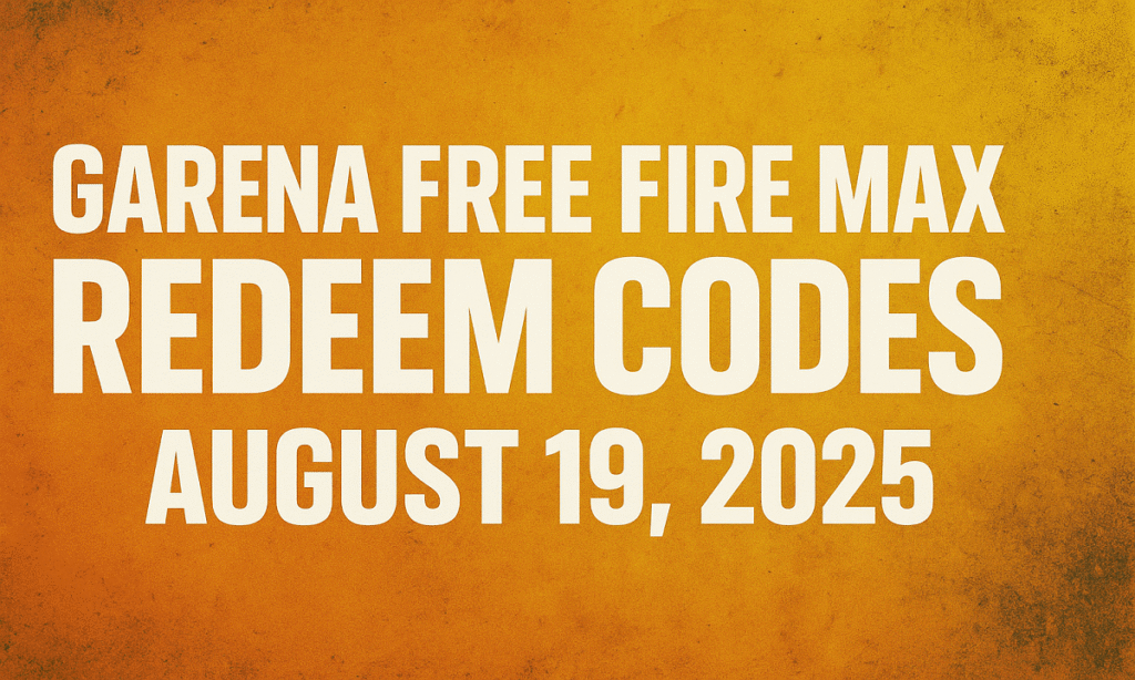 Garena Free Fire Max Redeem Codes for August 19, 2025